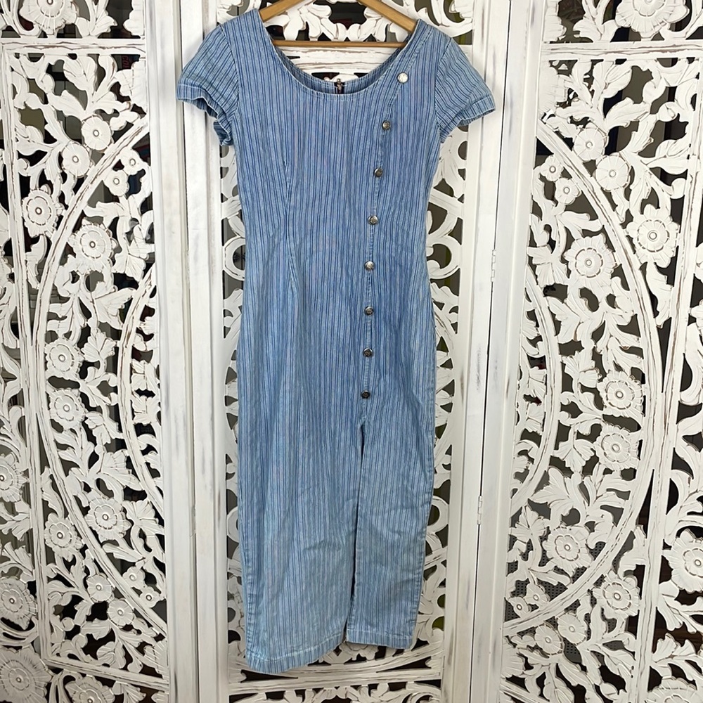 Vintage 90’s Dress stretchy denim